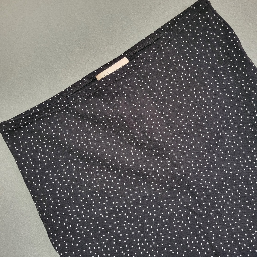 Philosophy Republic Clothing Black White Polka Dot Pencil Midi Skirt Medium
